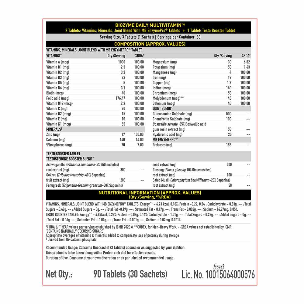 Muscleblaze Biozyme Multivatiamin 90 Tab