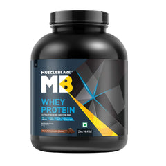 MuscleBlaze 100% Whey Protein Supplement Powder with Digestive Enzyme, 2 kg