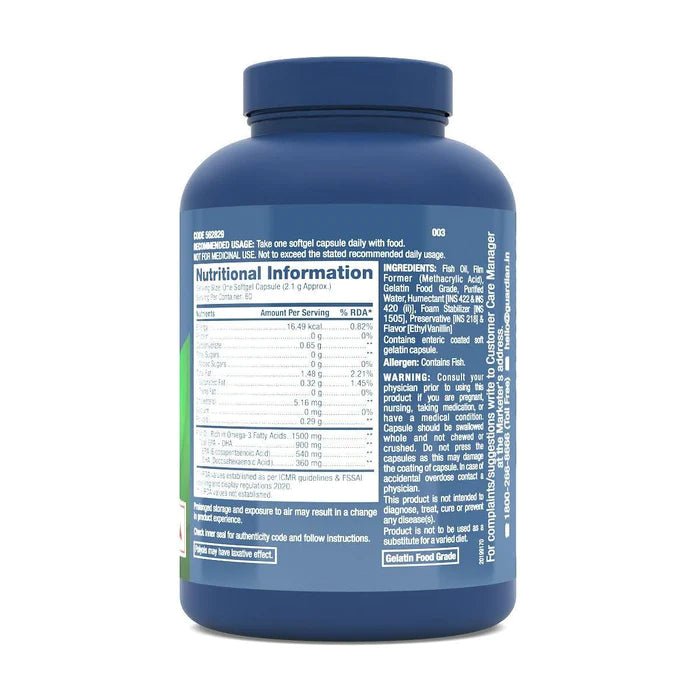 GNC Fish Oil 60 Tab - Health Core India