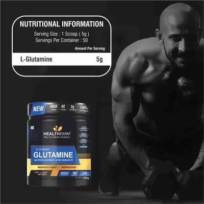 Healthfarm Glutamine 250gm - Health Core India