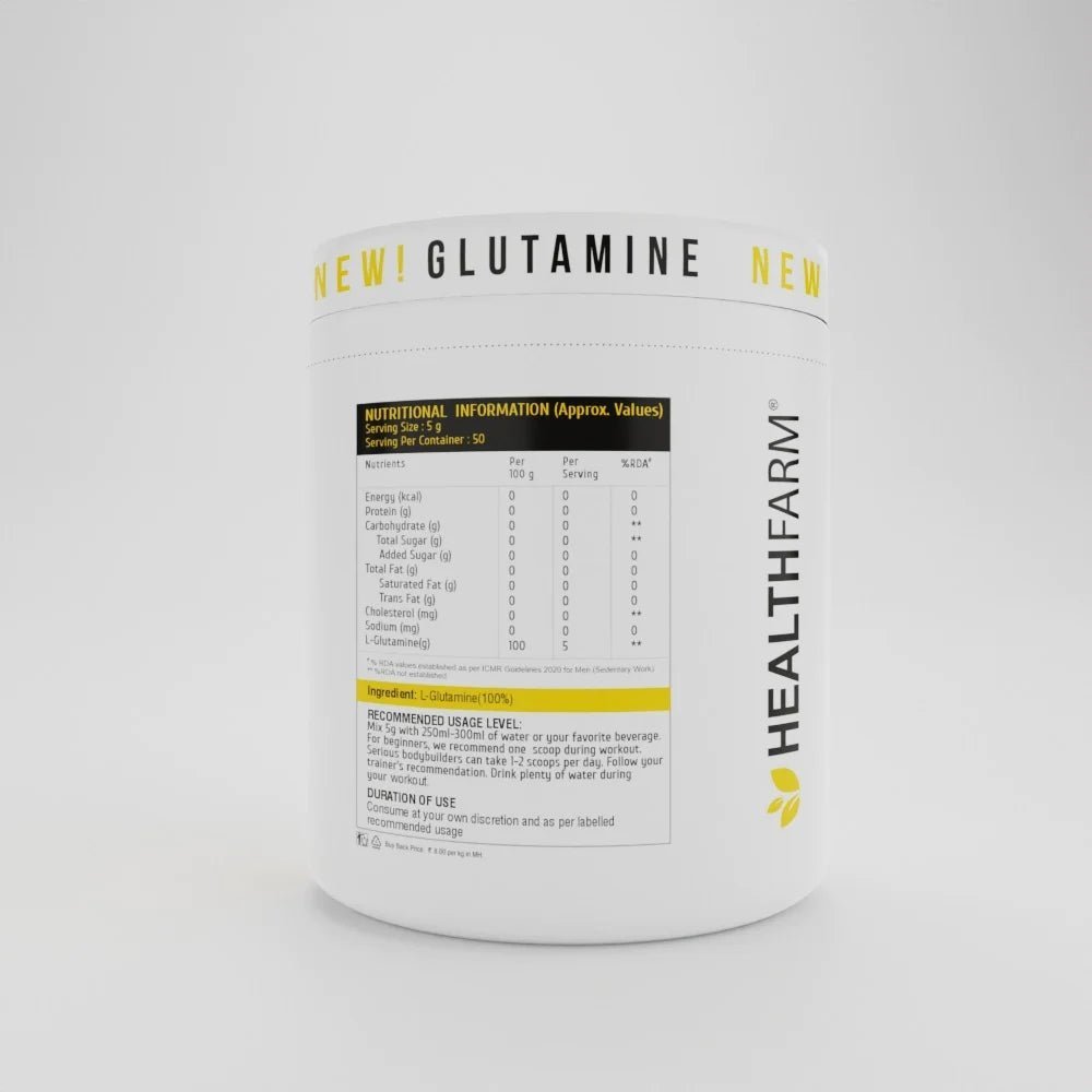 Healthfarm Glutamine 250gm - Health Core India