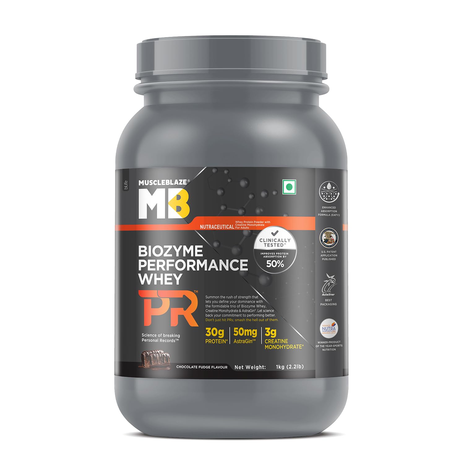 MuscleBlaze Biozyme Performance Whey Protein 1 kg - Health Core India