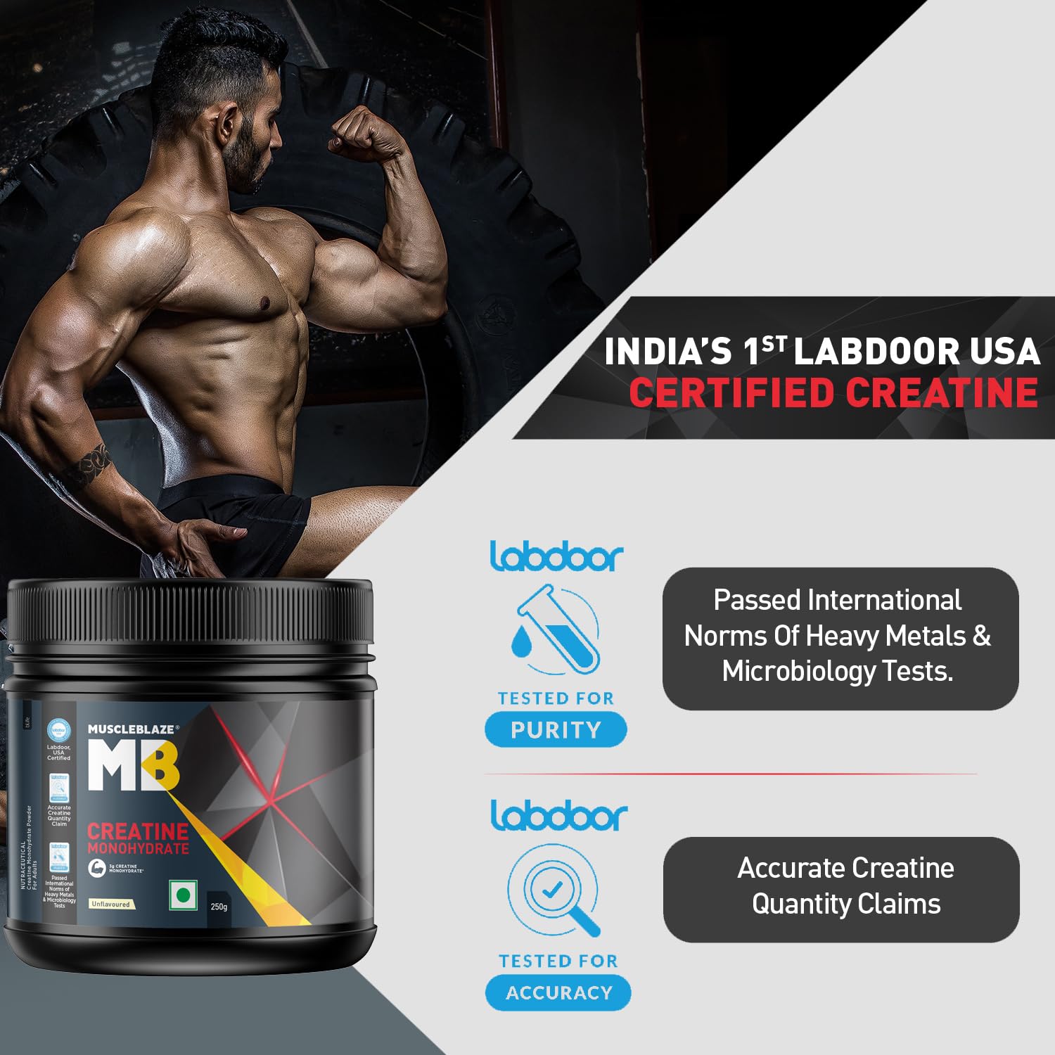 MuscleBlaze Creatine Monohydrate, 250 g - Health Core India
