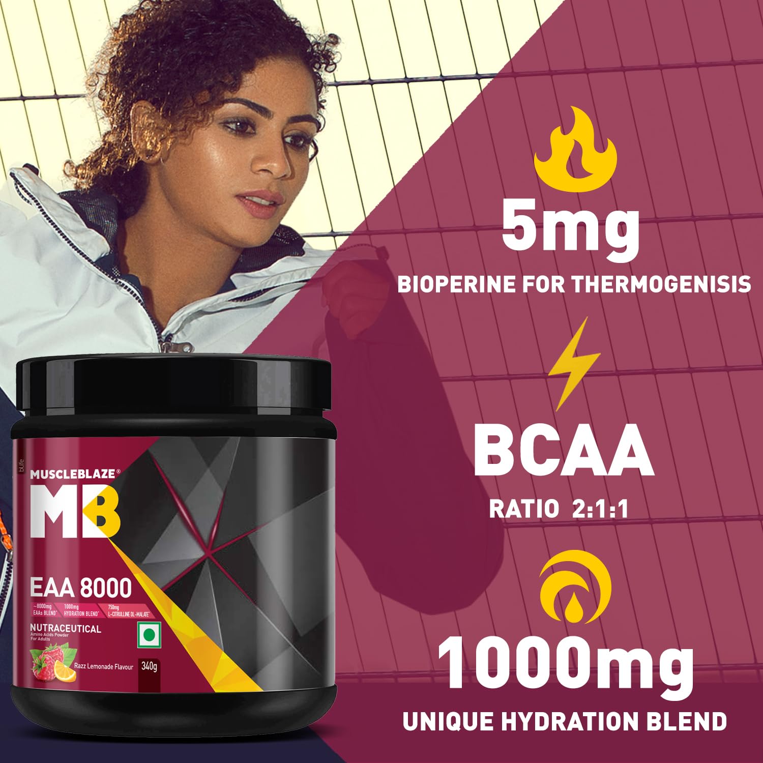 MuscleBlaze EAA 8000, 25 Servings, 340 g - Health Core India