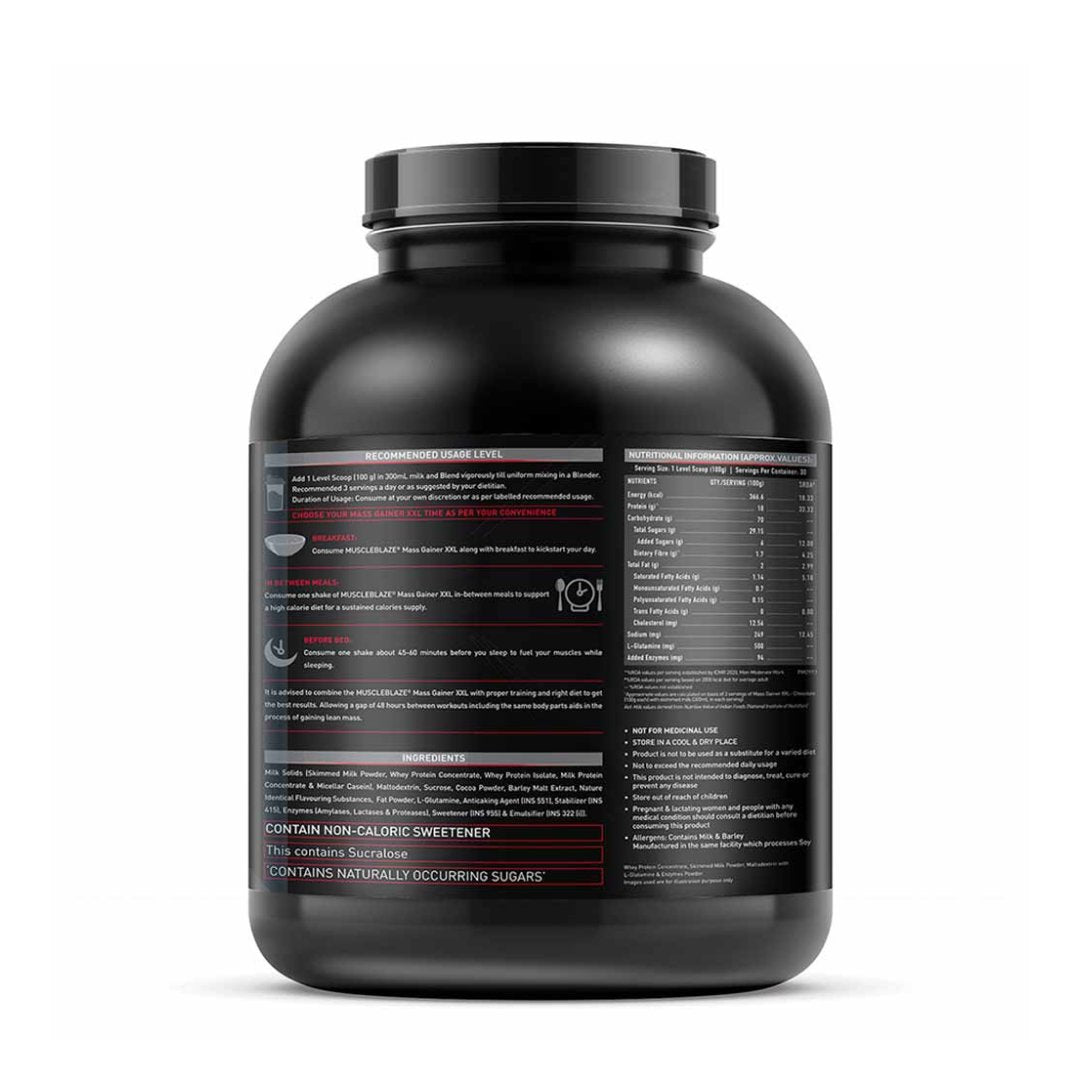 MuscleBlaze Mass Gainer XXL, 3 kg - Health Core India