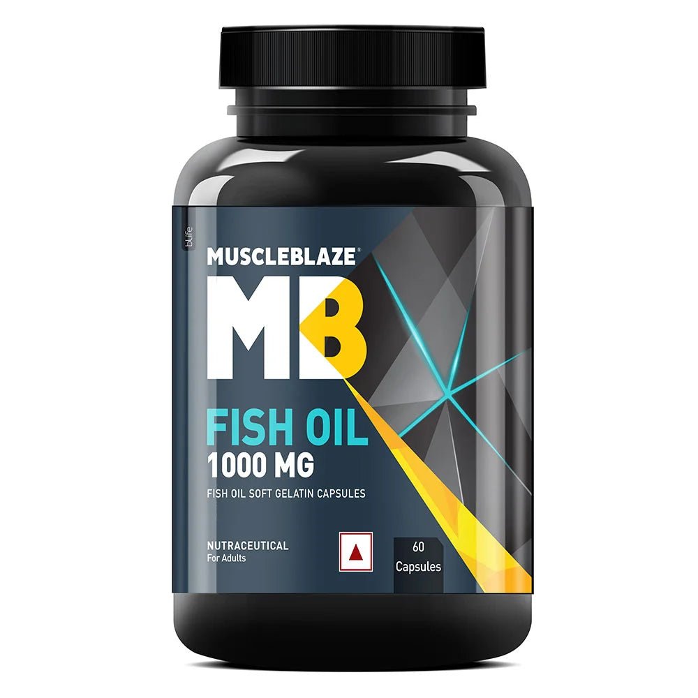 MuscleBlaze Omega 3 Fish Oil (1000 mg) - Health Core India