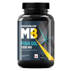 MuscleBlaze Omega 3 Fish Oil (1000 mg) - Health Core India