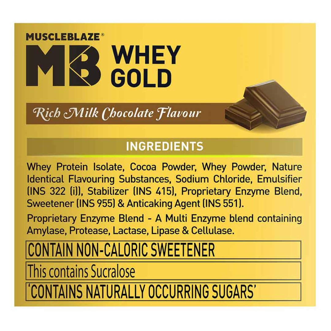 MuscleBlaze Whey Gold Protein Isolate with Digezyme, 4 kg - Health Core India