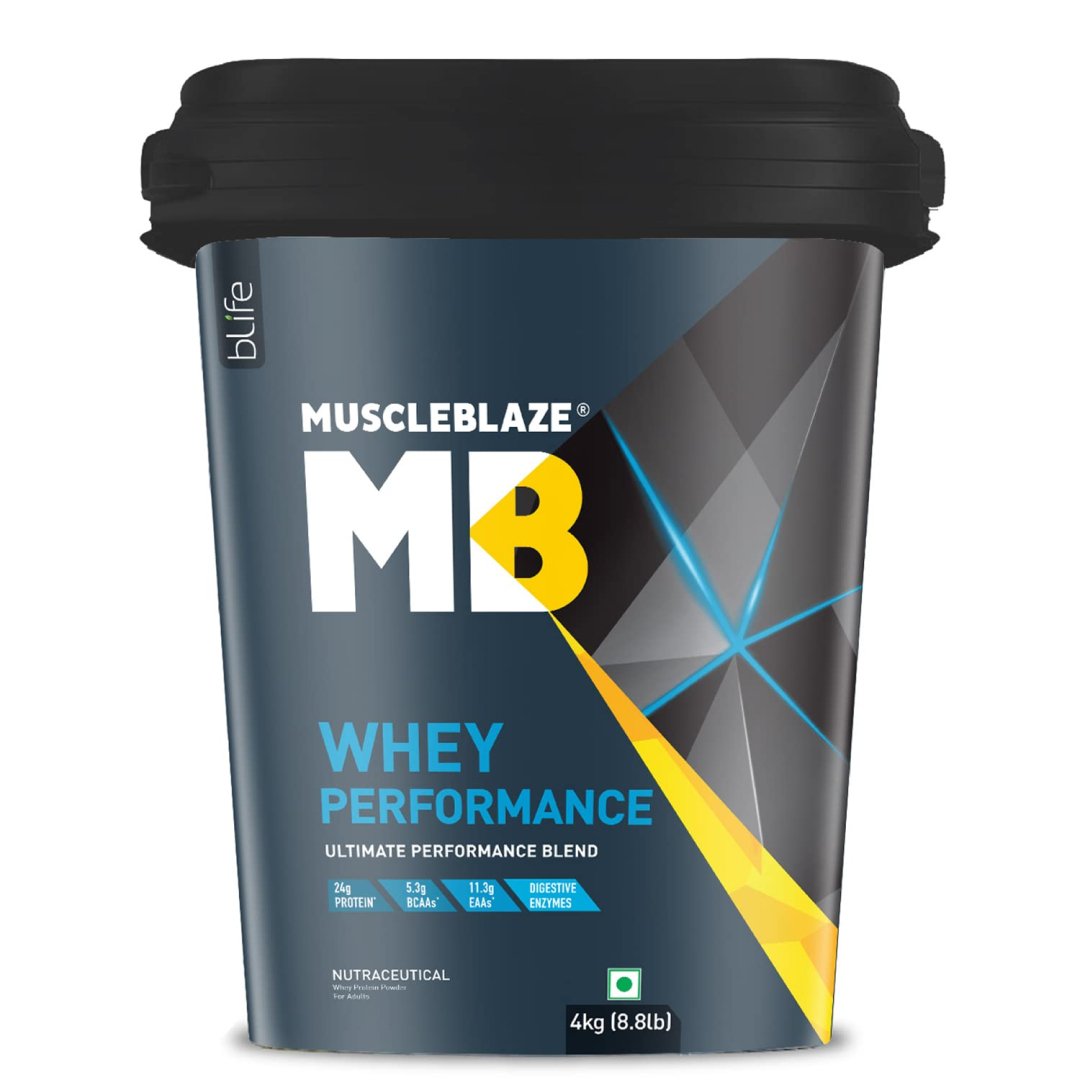 MuscleBlaze Whey Performance Protein, 4 kg - Health Core India